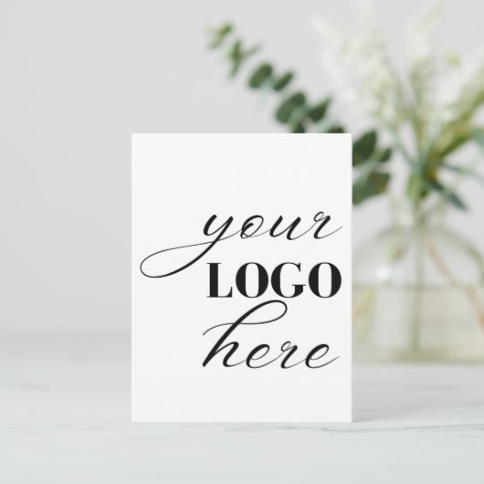 Upload Your Own Design Custom Text QR Code Briefkaart (Staand voorkant)