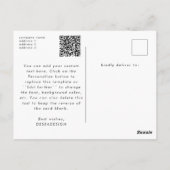 Upload Your Own Design Custom Text QR Code Briefkaart (Achterkant)