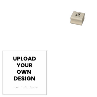 Upload Your Own Design Here | Black & White Rubberstempel