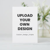 Upload Your Own Design Here | Custom Bedankkaart (Staand voorkant)