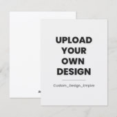 Upload Your Own Design Here | Custom  Feestdagenkaart (Voorkant / Achterkant)