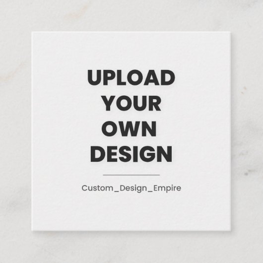 Upload Your Own Design Here | Custom Informatiekaartje (Voorkant)