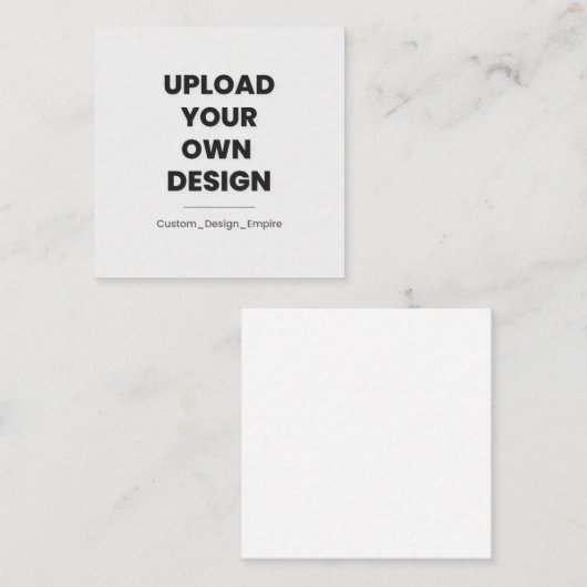 Upload Your Own Design Here | Custom Informatiekaartje (Voorkant / Achterkant)