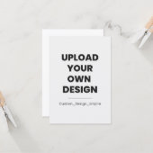 Upload Your Own Design Here | Custom Kaart (Voorkant / Achterkant in situ)