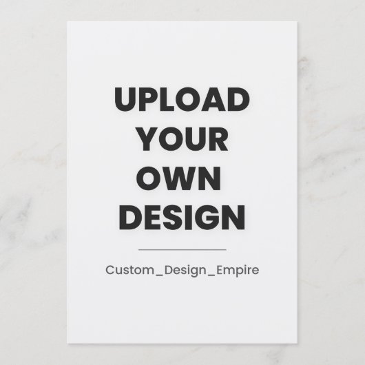 Upload Your Own Design Here | Custom Programmakaart (Voorkant)