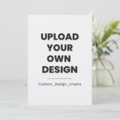 Upload Your Own Design Here | Custom Programmakaart (Staand voorkant)