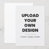 Upload Your Own Design Here | Custom Programmakaart (Voorkant / Achterkant)