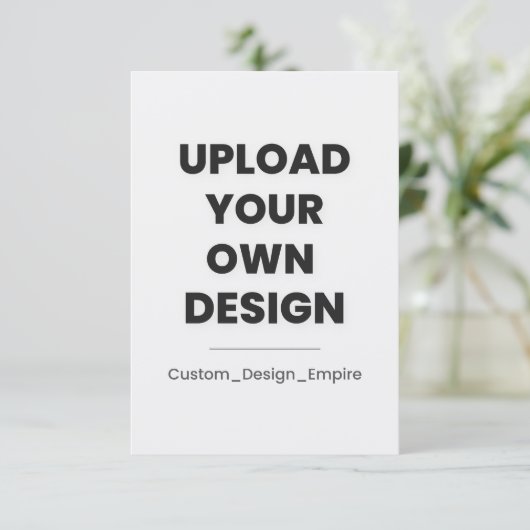 Upload Your Own Design Here | Custom Save The Date (Staand voorkant)