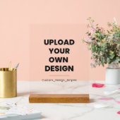 Upload Your Own Design Here | Custom Template Acryl Bord (Huwelijk)