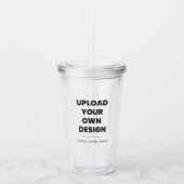Upload Your Own Design Here | Custom Template Acryl Drinkbeker (Voorkant)