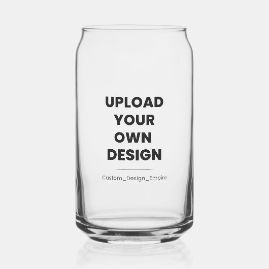 Upload Your Own Design Here | Custom Template Blikvorm Glas (Voorkant)