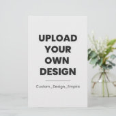 Upload Your Own Design Here | Custom Template Briefpapier (Staand voorkant)