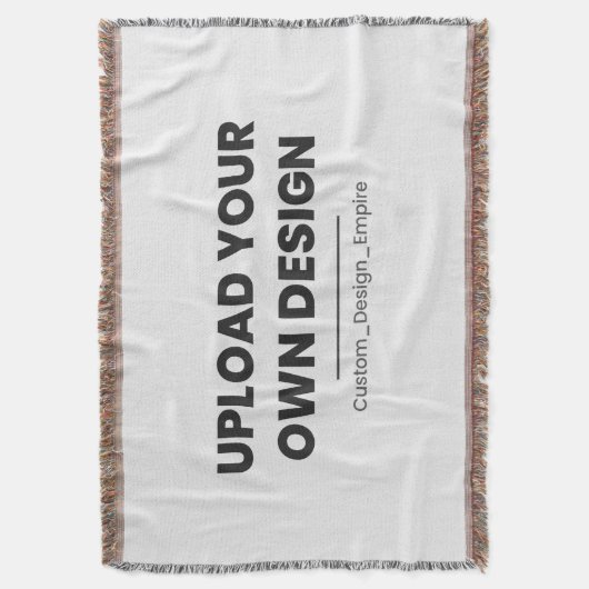 Upload Your Own Design Here | Custom Template Deken (Voorkant Verticaal)