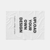 Upload Your Own Design Here | Custom Template Fleece Deken (Voorkant (Horizontaal))