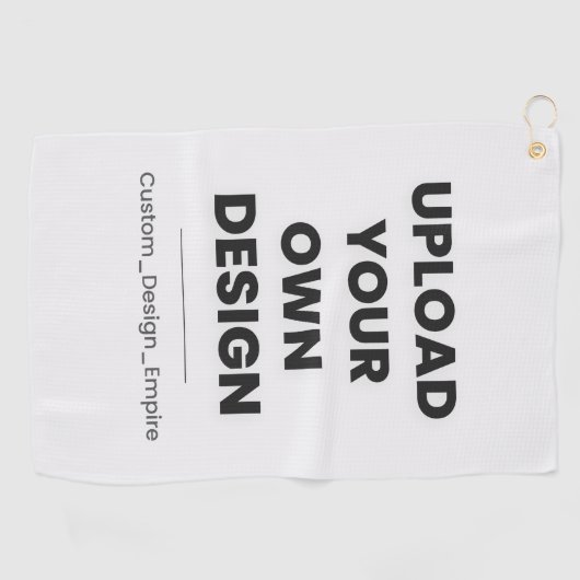 Upload Your Own Design Here | Custom Template Golfhanddoek (Horizontaal)