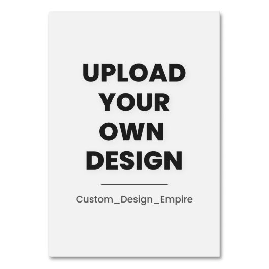 Upload Your Own Design Here | Custom Template Kaart (Voorkant)