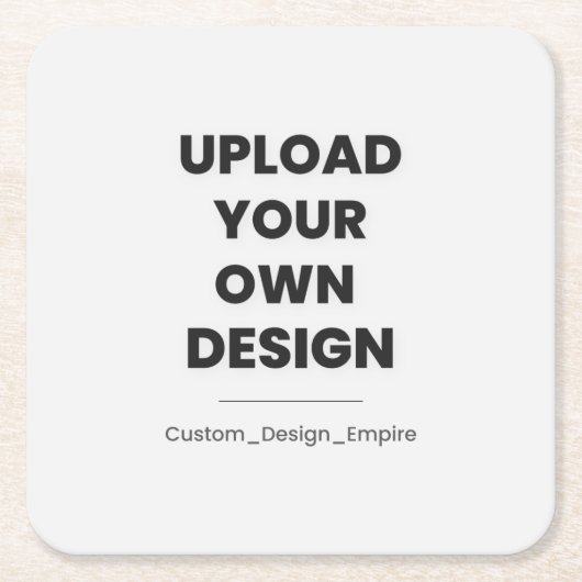 Upload Your Own Design Here | Custom Template Kartonnen Onderzetters (Voorkant)