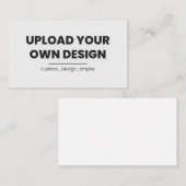 Upload Your Own Design Here | Custom Template Kortingskaartje (Voorkant / Achterkant)