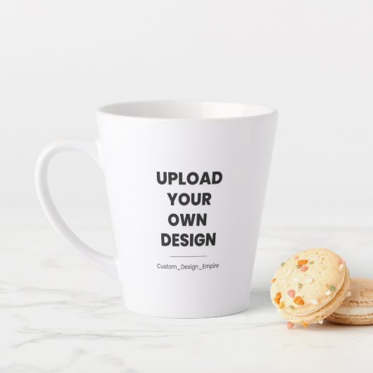 Upload Your Own Design Here | Custom Template Latte Mok (In situ)