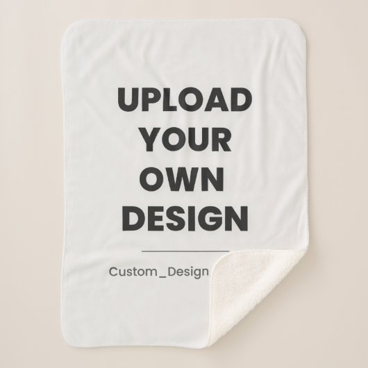Upload Your Own Design Here | Custom Template Sherpa Deken (Voorkant)
