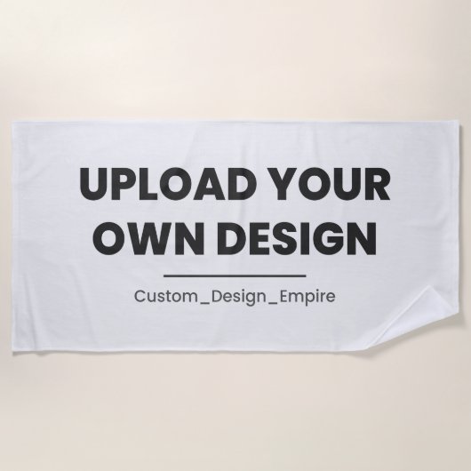 Upload Your Own Design Here | Custom Template Strandlaken (Voorkant)