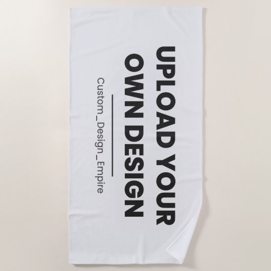 Upload Your Own Design Here | Custom Template Strandlaken (Voorkant)