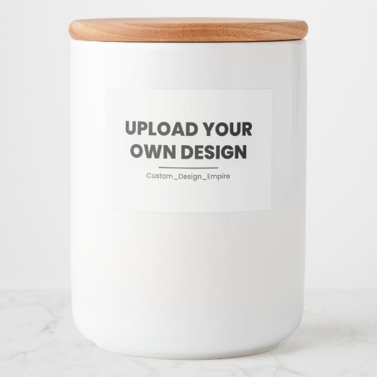 Upload Your Own Design Here | Custom Template Voedselcontainer Etiket (Voorkant)