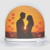 Upload your photo Couple heart Snow Globe Sneeuwbol (Achterkant)