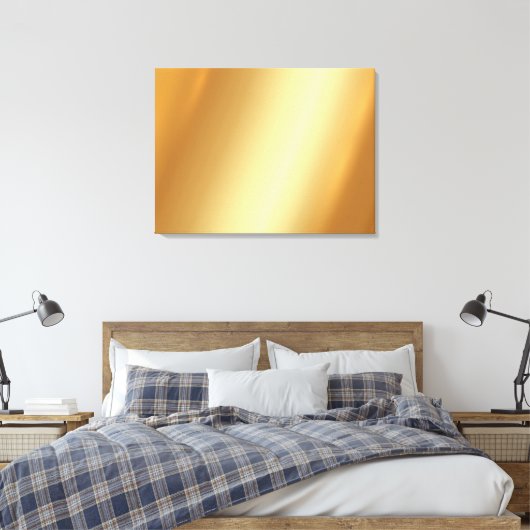Upload Your Photo on Gold Background Luxury Look Canvas Afdruk (Insitu (Slaapkamer))