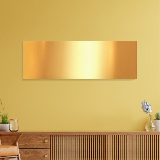Upload Your Photo on Gold Background XL Long Canvas Afdruk (Insitu (Woonkamer))