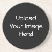 Upload-Your-Photo Sandstone-Onderzetters (rond) Zandsteen Onderzetter (Voorkant)