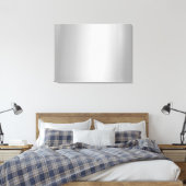 Upload Your Photo to Blank Luxe Silver Background Canvas Afdruk (Insitu (Slaapkamer))