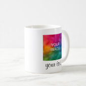 Upload Your Picture Photo Handwritten Text Names Koffiemok (Voorkant rechts)