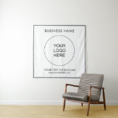 Upload Zakelijk Logo Evenement Seminar Party Vierk Wandkleed (In situ)