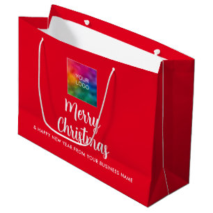 Upload Zakelijk Logo Hier Sjabloon Prettig Kerstfe Groot Cadeauzakje
