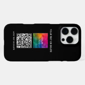 Upload Zakelijk Logo QR Code Maak Je Eigen iPhone Hoesje (Achterkant horizontaal)
