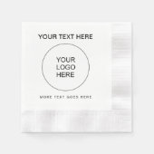 Upload zakelijke Logo hier witte cocktail Servet (Voorkant)