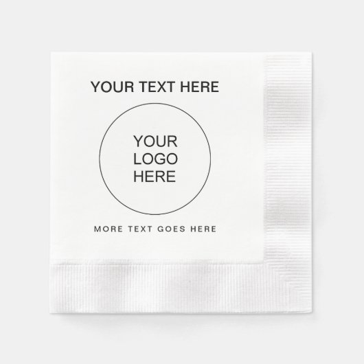 Upload zakelijke Logo hier witte cocktail Servet (Voorkant)