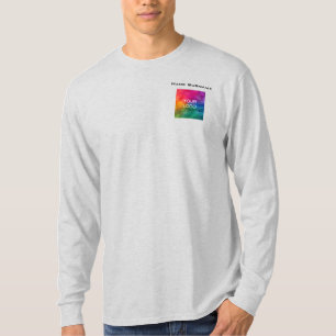 Upload zakelijke Logo Mannen namen met lange mouwe T-shirt