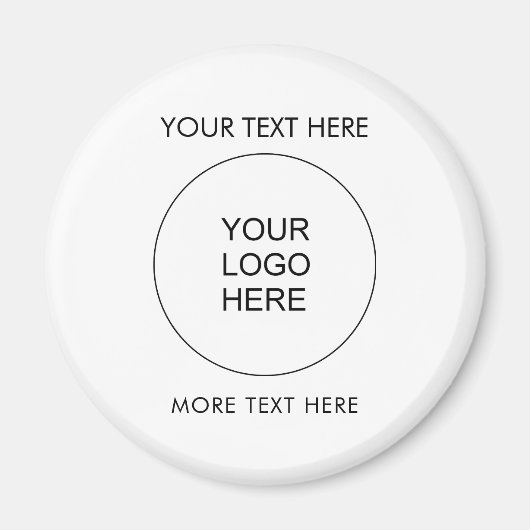 Upload zakelijke Logo Text medewerkersnaam Magneet (Voorkant)