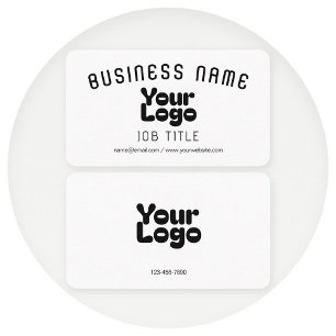 Uploaden Logo Zwart & Wit (bewerkbaar) Visitekaartje