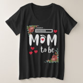 Uploaden, moeder om te zijn, moederdag grote maat t-shirt (Design voorkant)