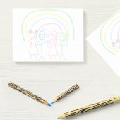 Uploaden van kindertekening Maak van kids kunstwer Post-it® Notes