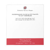 Uploaden van zakelijke Logo en adres Notitieblok (Voorkant)