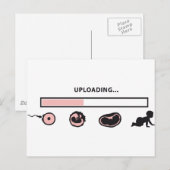 uploading baby pregnant woman aankondigingskaart (Voorkant / Achterkant)