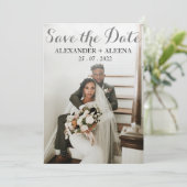 uploadt uw foto sparen de datumkaart aankondiging (Staand voorkant)