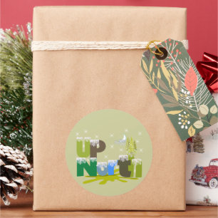 UpNorth Gifts en Apparel Ronde Sticker