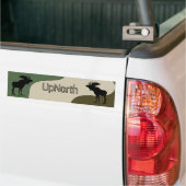 UpNorth Moose Silhouette Bumpersticker (Op Truck)