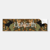 UpNorth Moose Silhouette Camo Bumpersticker (Voorkant)