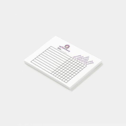 upNotchery Weekly Tracker Post-it® Notes (Schuin)